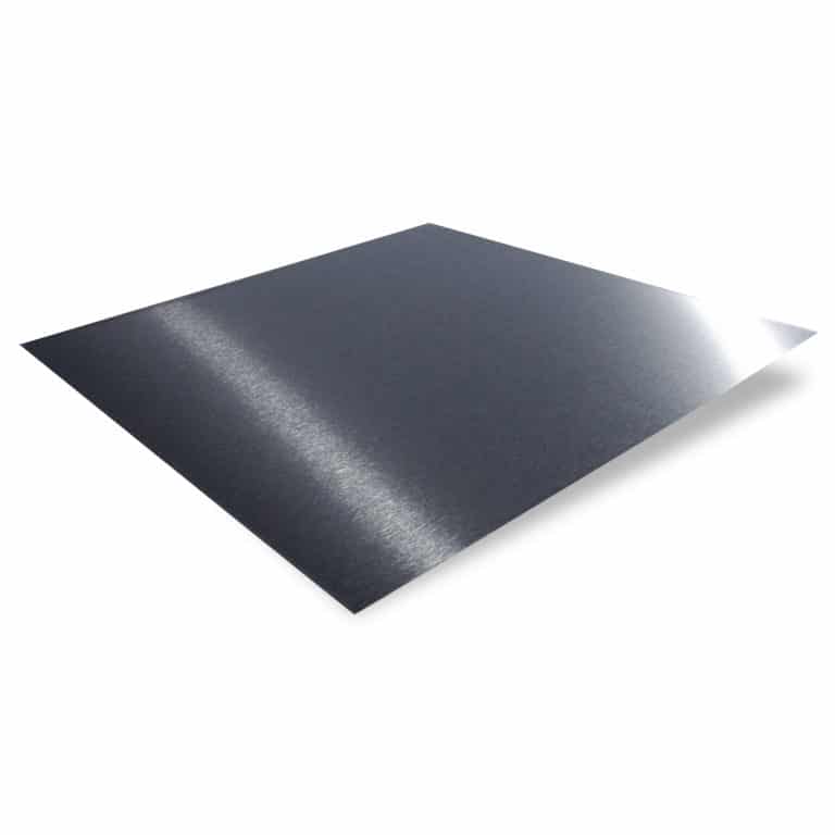 Edelstahl V2A Blech K240, 1 mm stark, geschliffen, präziser Zuschnitt, ideal für Metallbau und Verkleidungen.