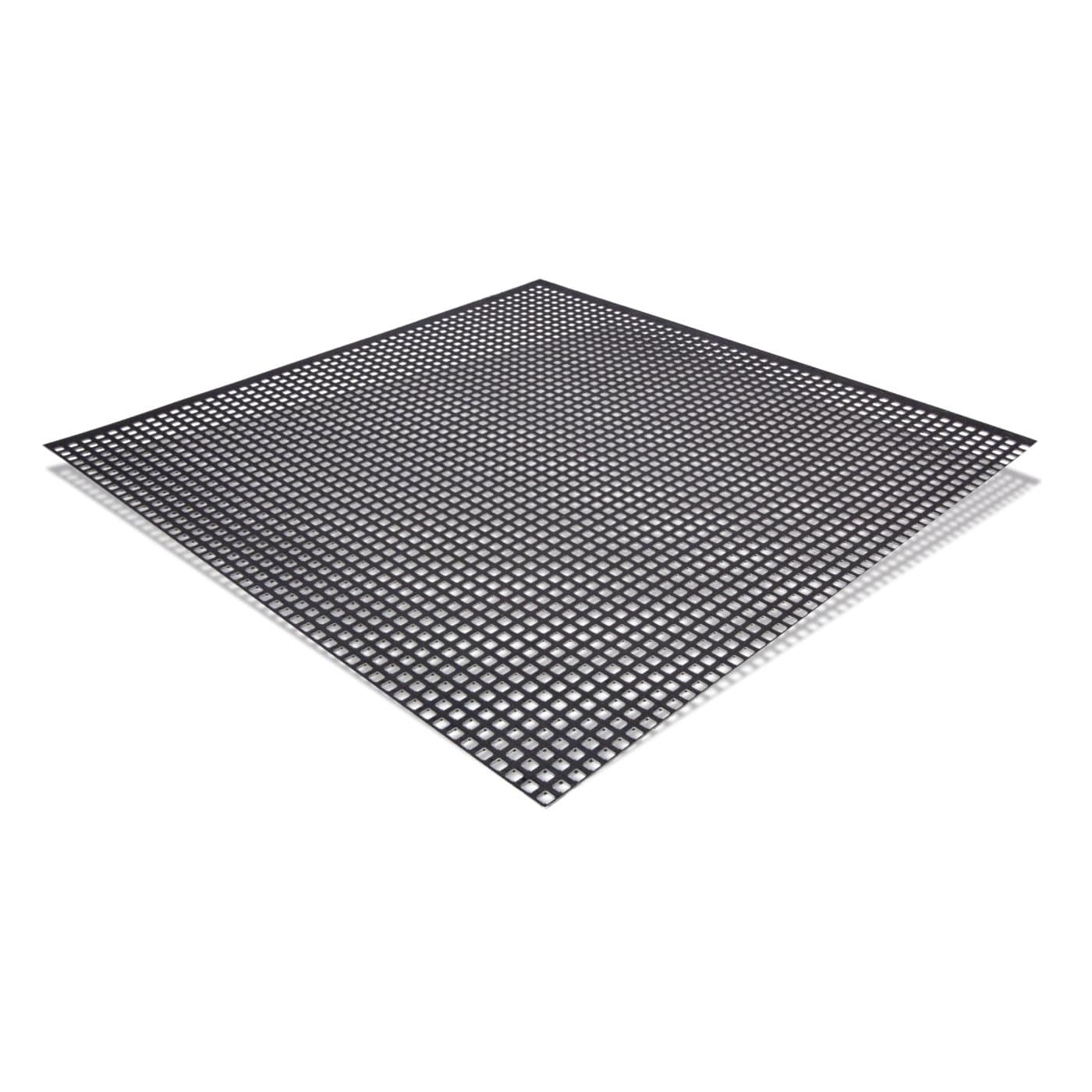 Quadratisches Lochblech aus Edelstahl V2A, Qg 5-8.