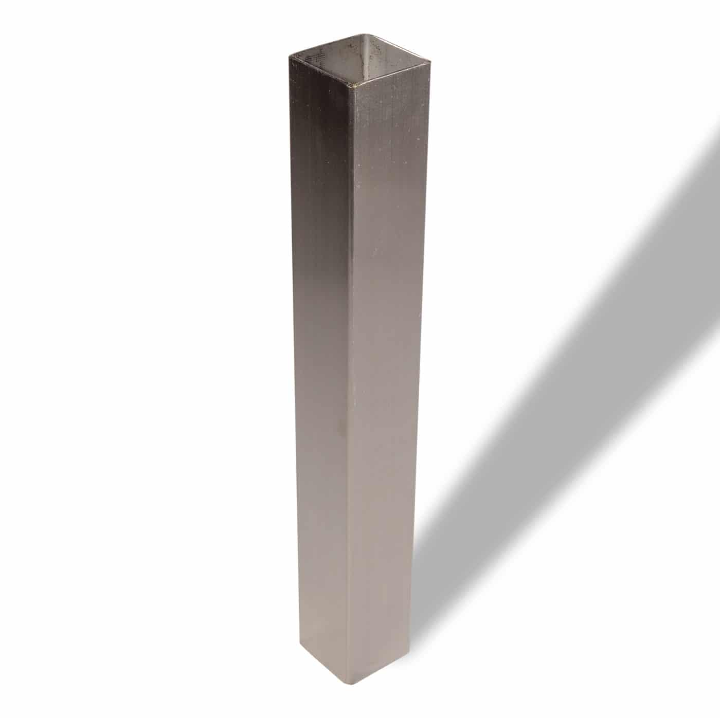 Edelstahl V2A Quadrat-Rohr 40 × 40 mm, 1,5 mm Wandstärke
