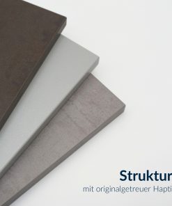 Vergleich von Strukturdekoren für individuelle Möbel- und Innenraumgestaltungen.