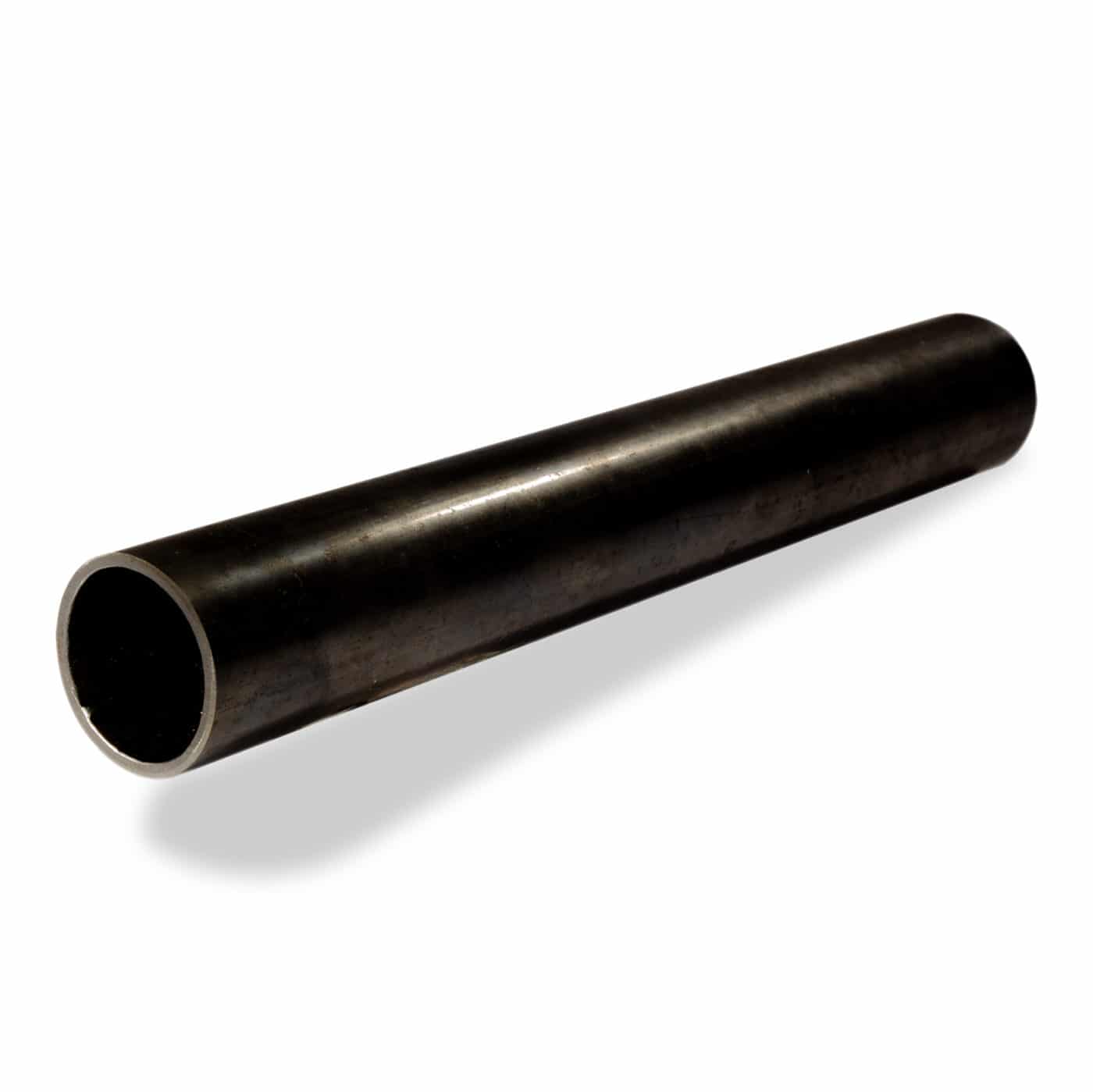 Rundes Stahlrohr Ø 40 mm, Wandstärke 3 mm, präziser Zuschnitt, glatt entgratet, ideal für Bau- und Metallkonstruktionen.