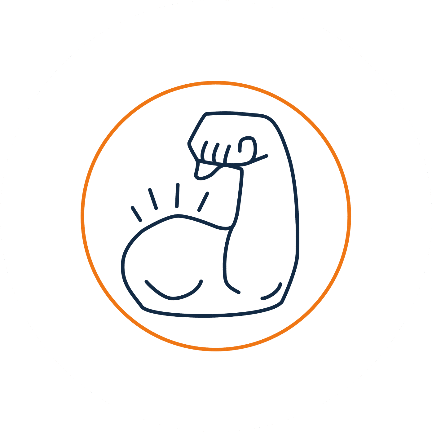 Das Icon symbolisiert Dikte, Tatkraft und selbstbestimmtes Handeln.
